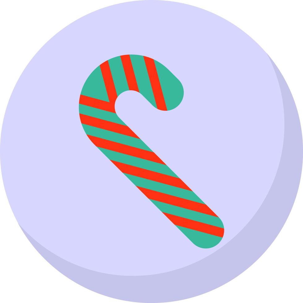Candy Cane Vector Icon Design
