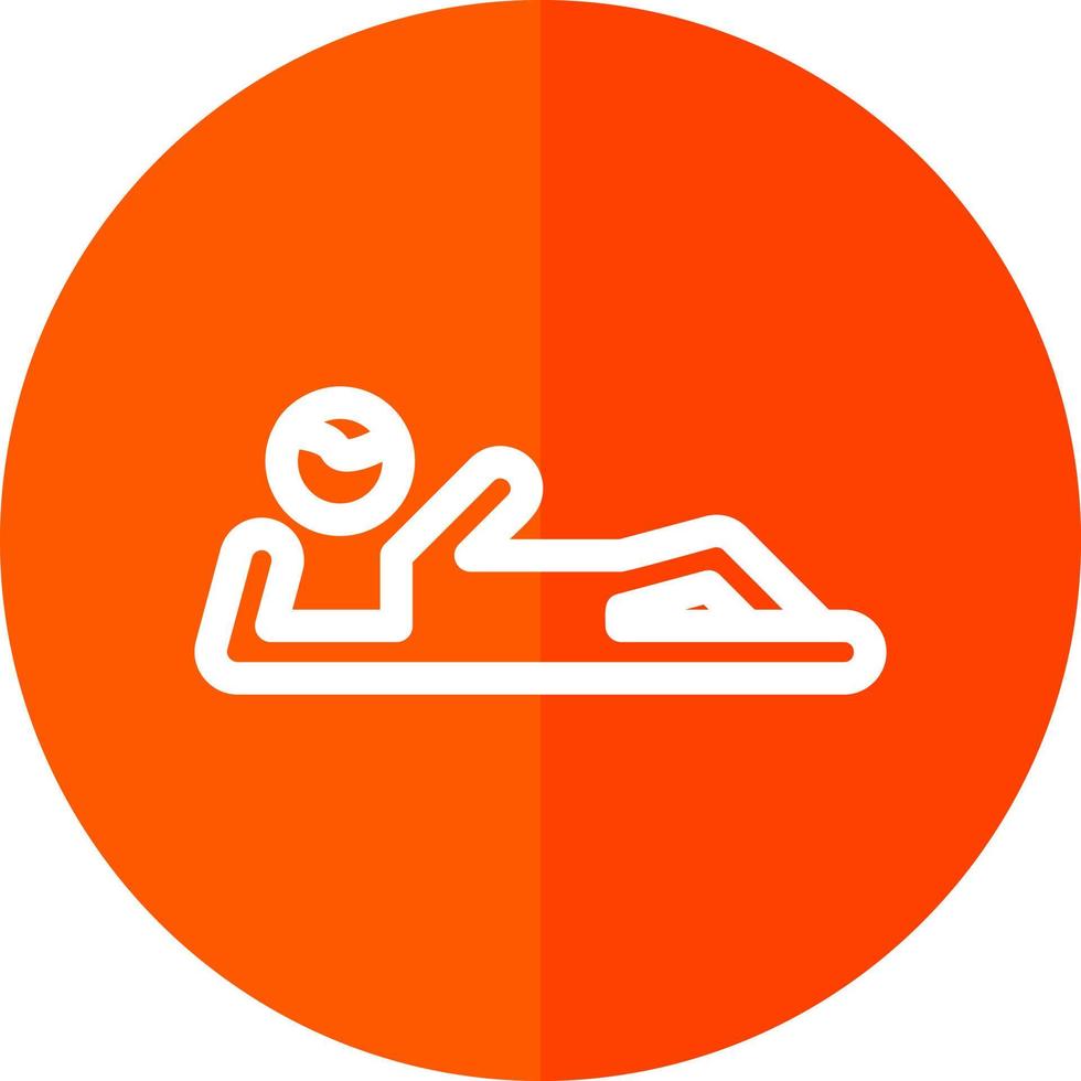 Lying Down Vector Icon Design