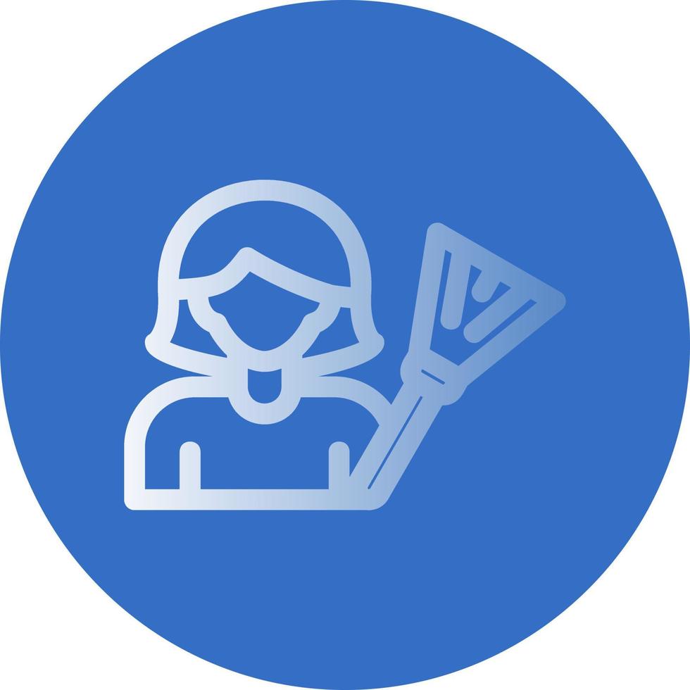 Woman Dusting Vector Icon Design