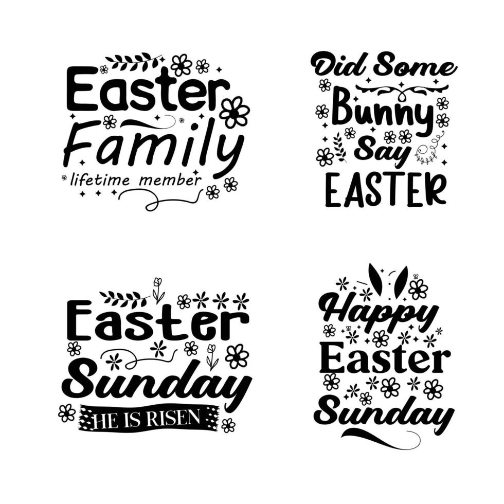 Happy Easter lettering typography design. vector