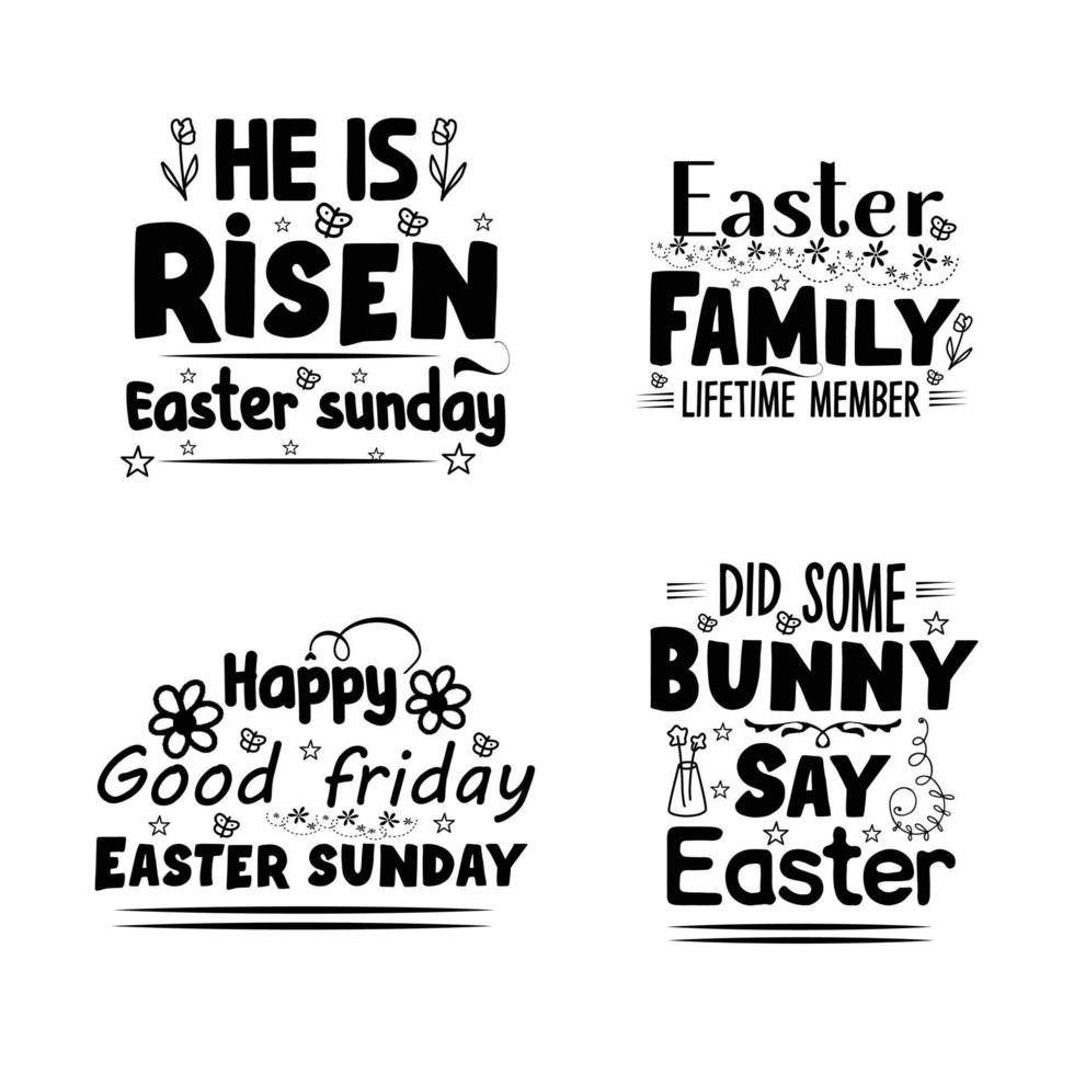 Happy Easter lettering typography design. vector