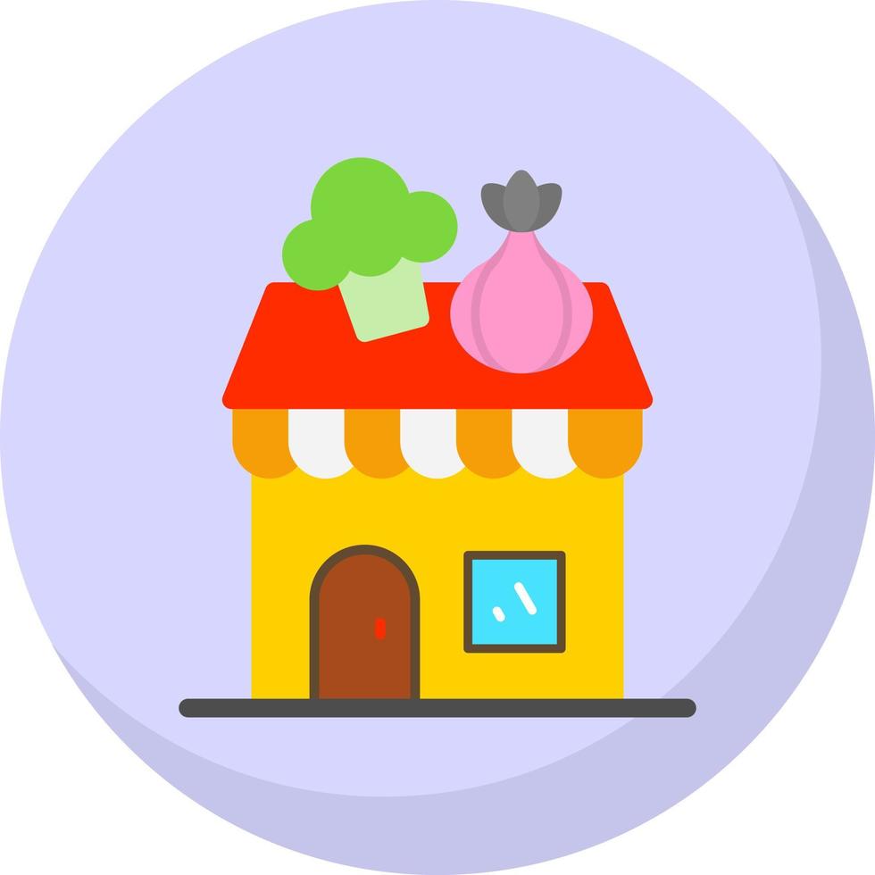 Vegetable Shop Vector Icon Design