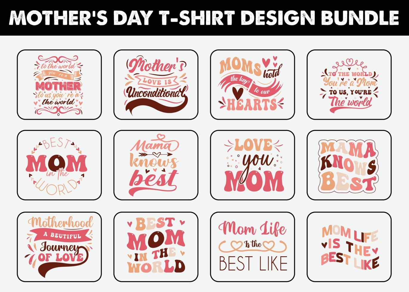 Mothers day t shirt design vector