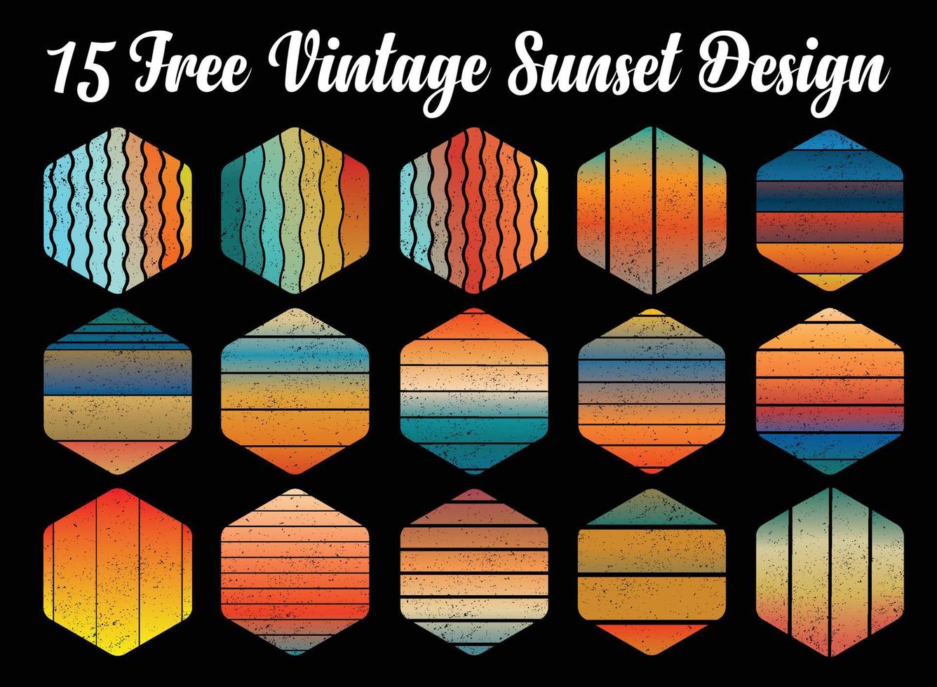 Vintage sunset design vector