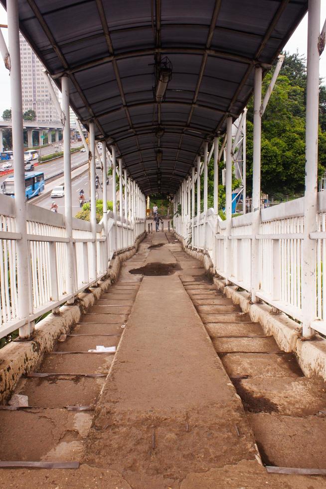 Pedestrian bridge at Jakarta Indonesia photo