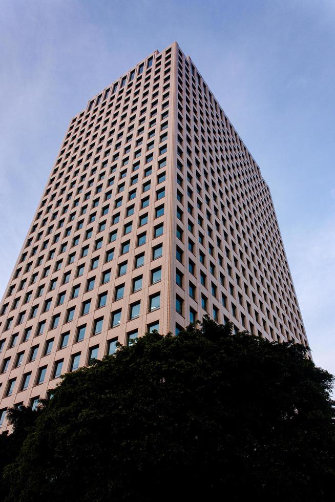 modern office building in the city with blue sky photo