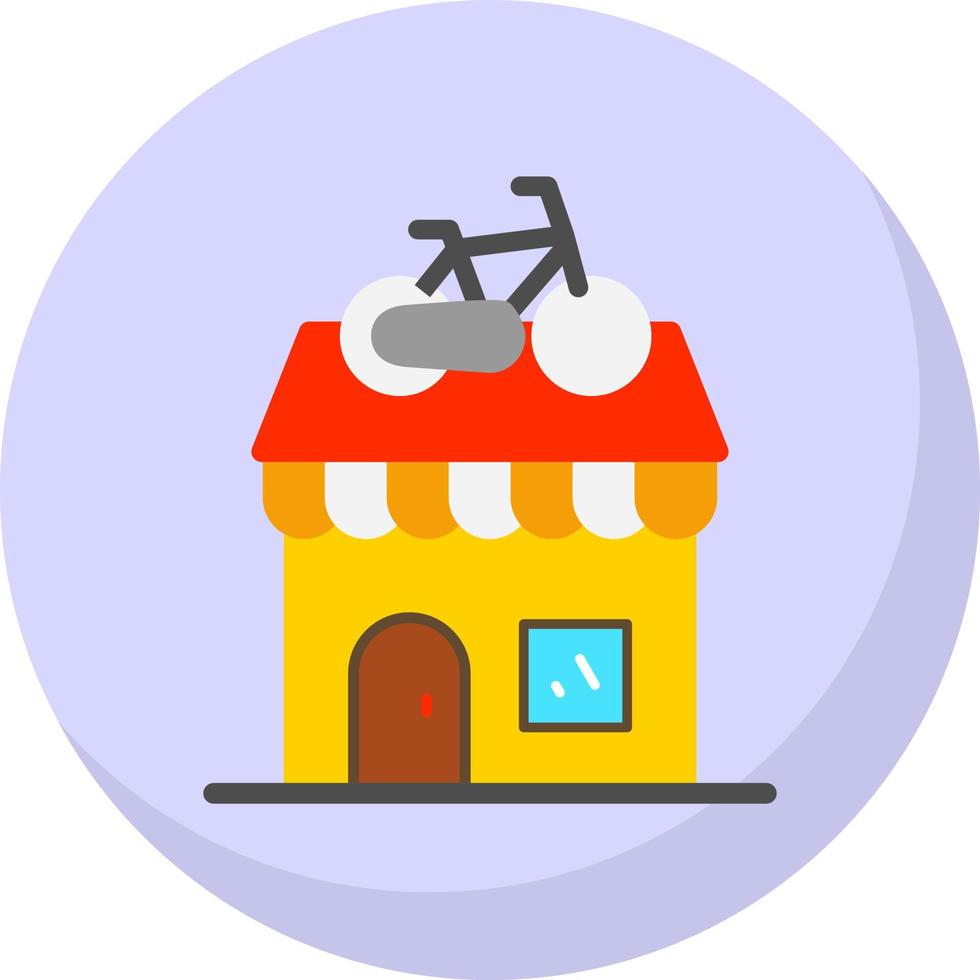 Bike Shop Vector Icon Design