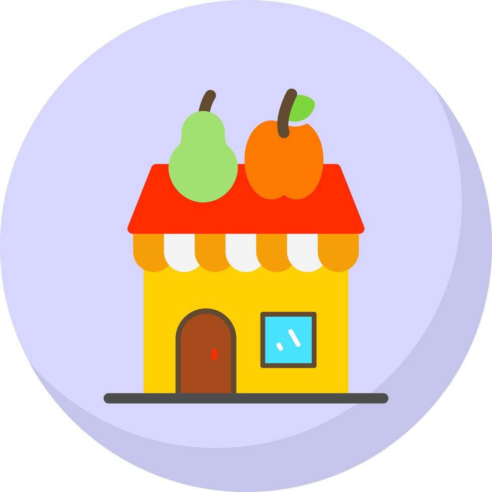 Fruits Shop Vector Icon Design