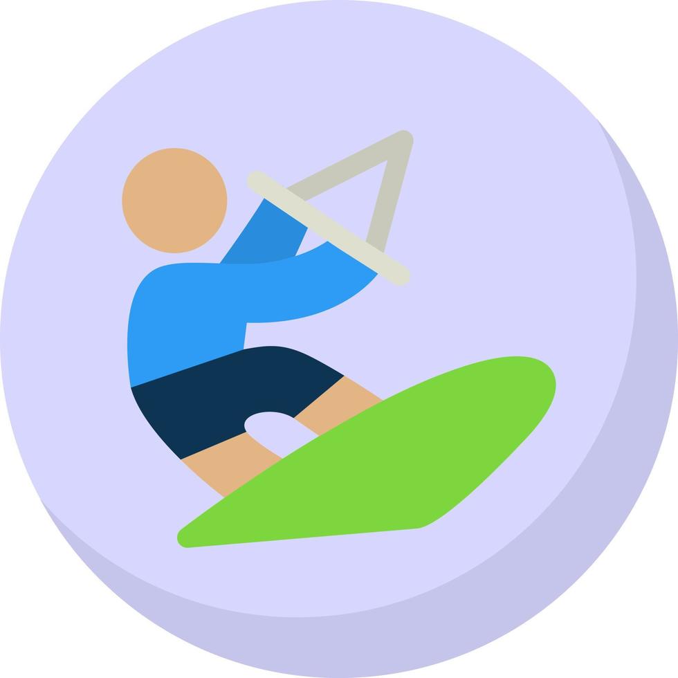 diseño de icono de vector de kitesurf