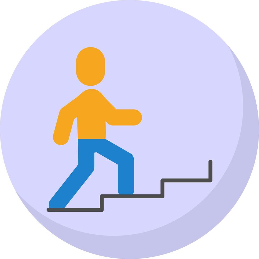 persona subiendo escaleras vector icono diseño