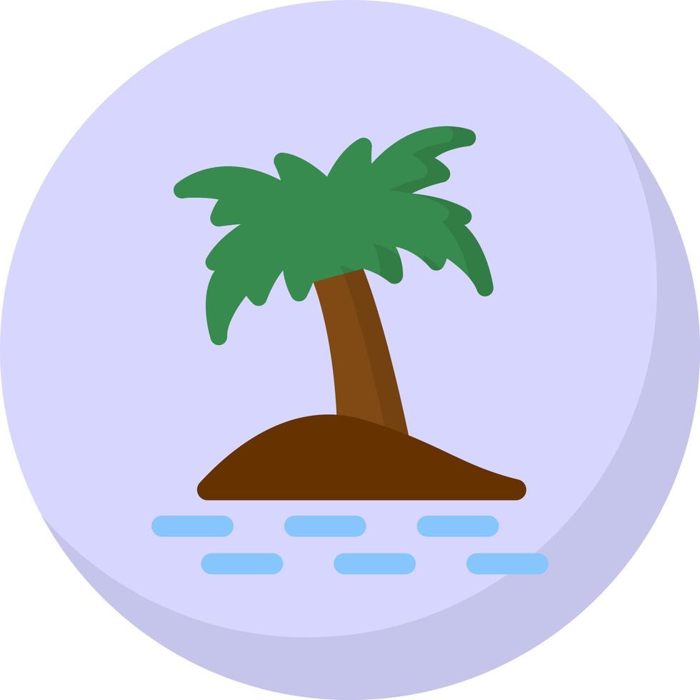 Palm Island Vector Icon Design