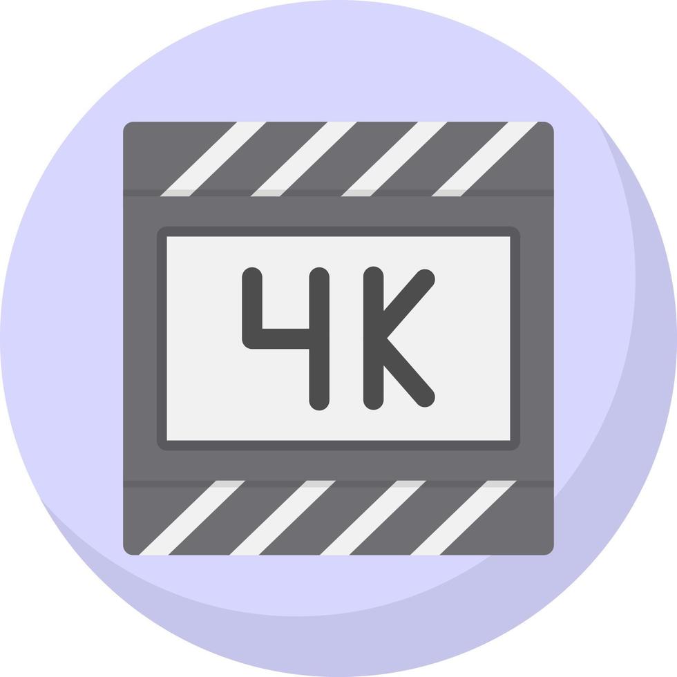 4k Film Vector Icon Design