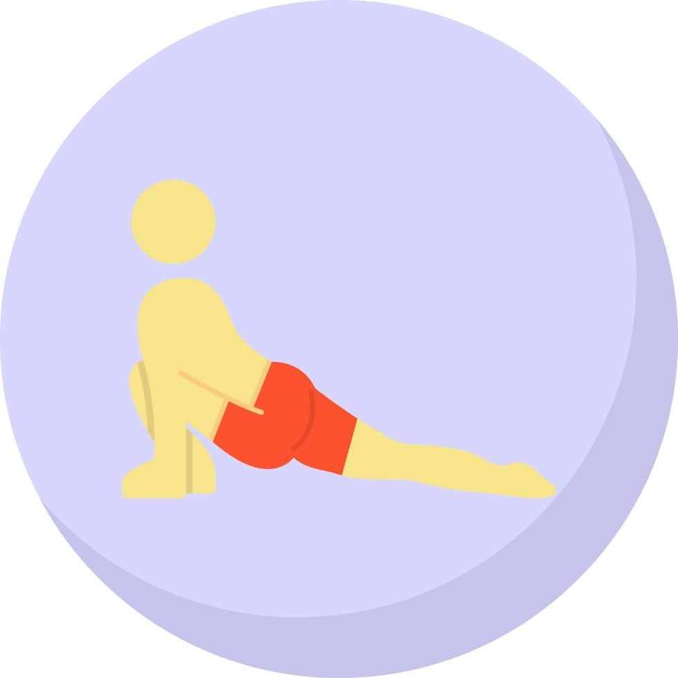 Low Lunge Right Vector Icon Design