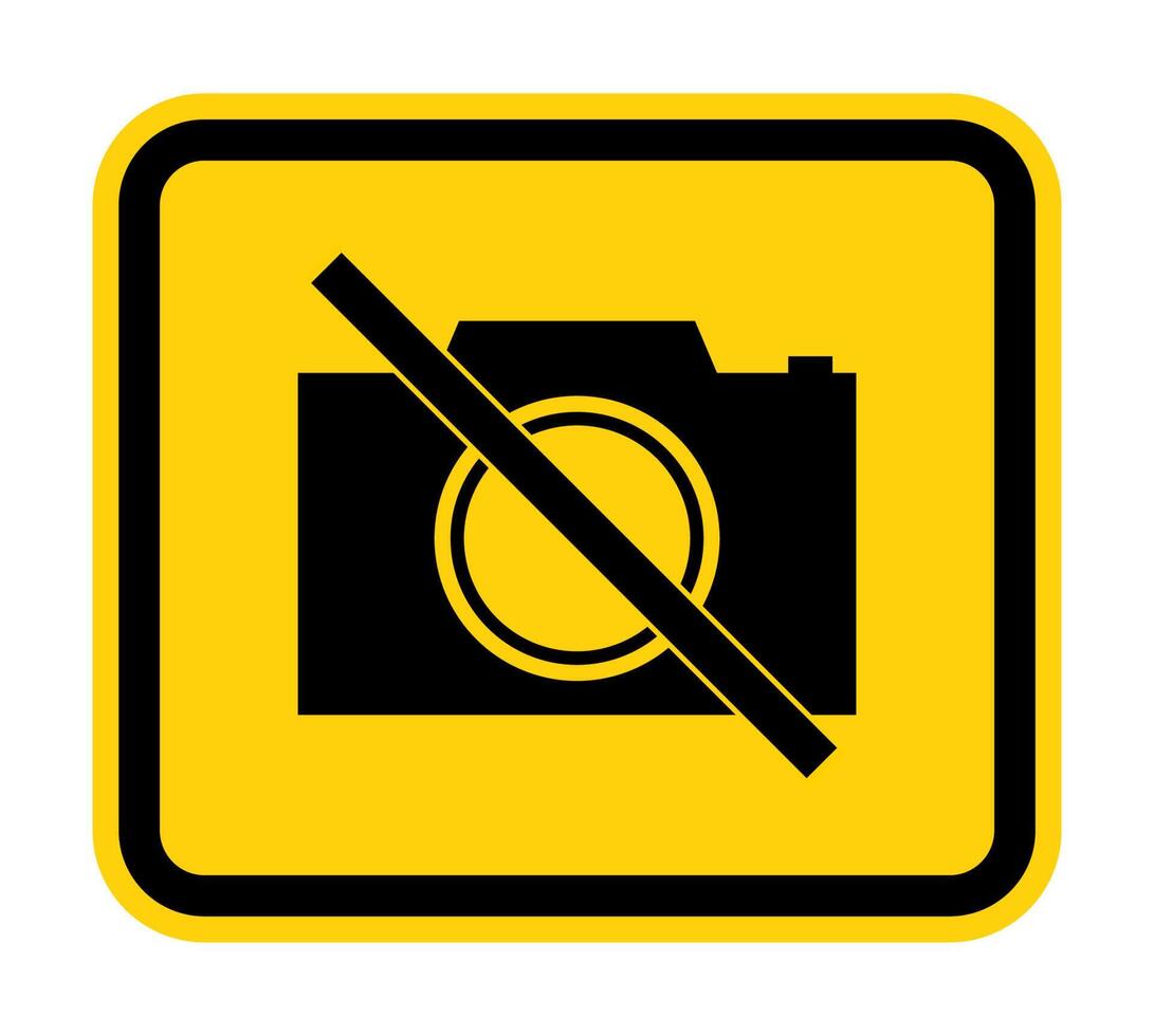 Camera Prohibited Sign On White Background vector