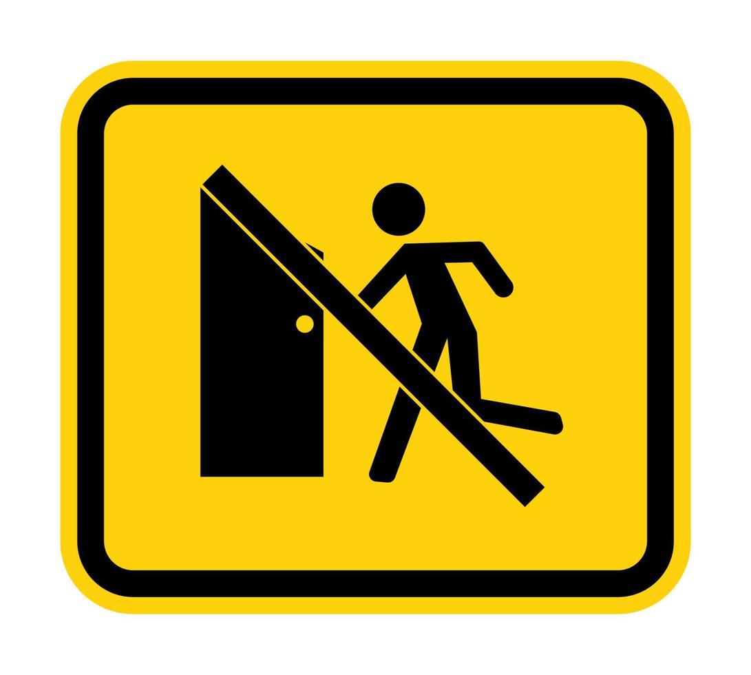 No Exit Sign On White Background vector