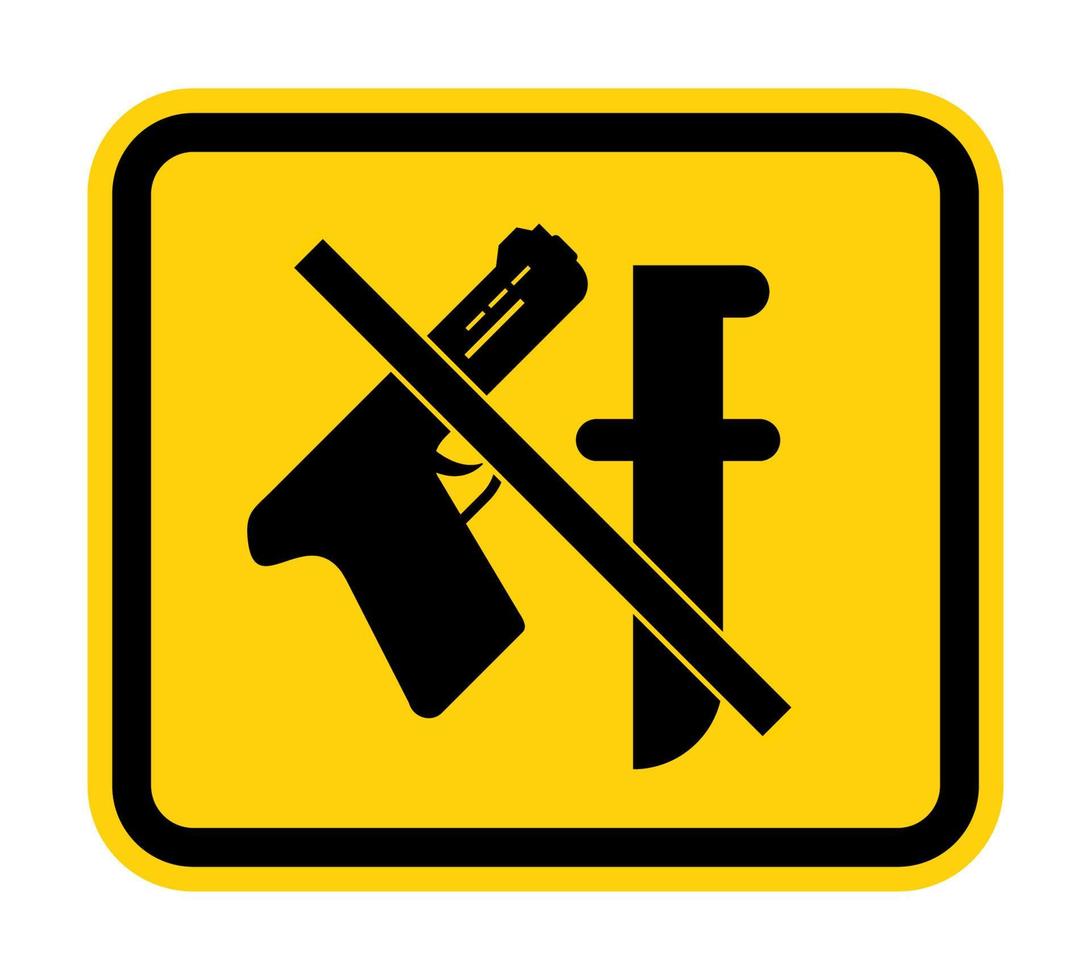 Weapon prohibited icon. Forbidding, No weapons, with gun and knife. vector