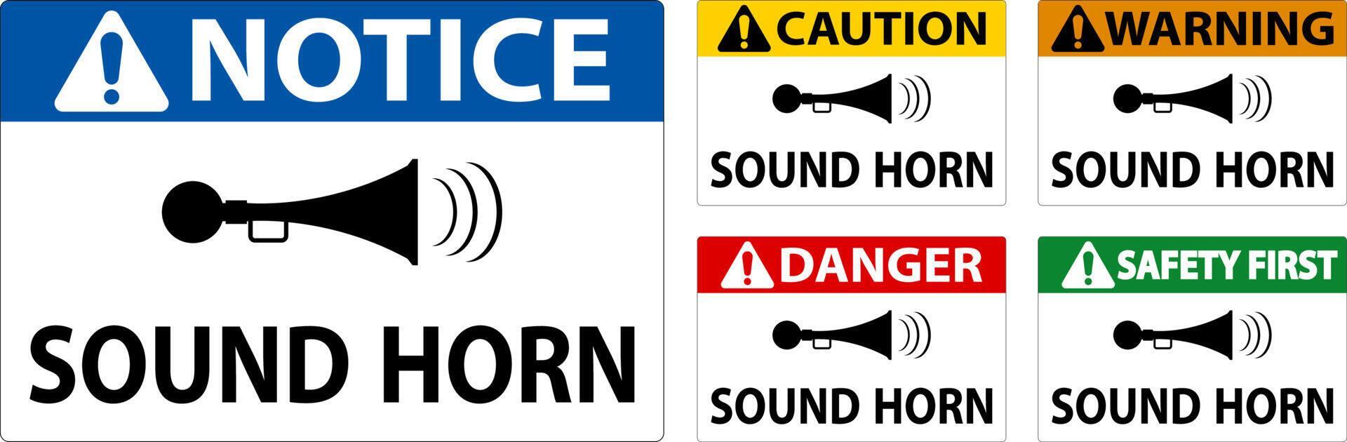 Caution Sound Your Horn Symbol Sign On White Background 20496051 Vector