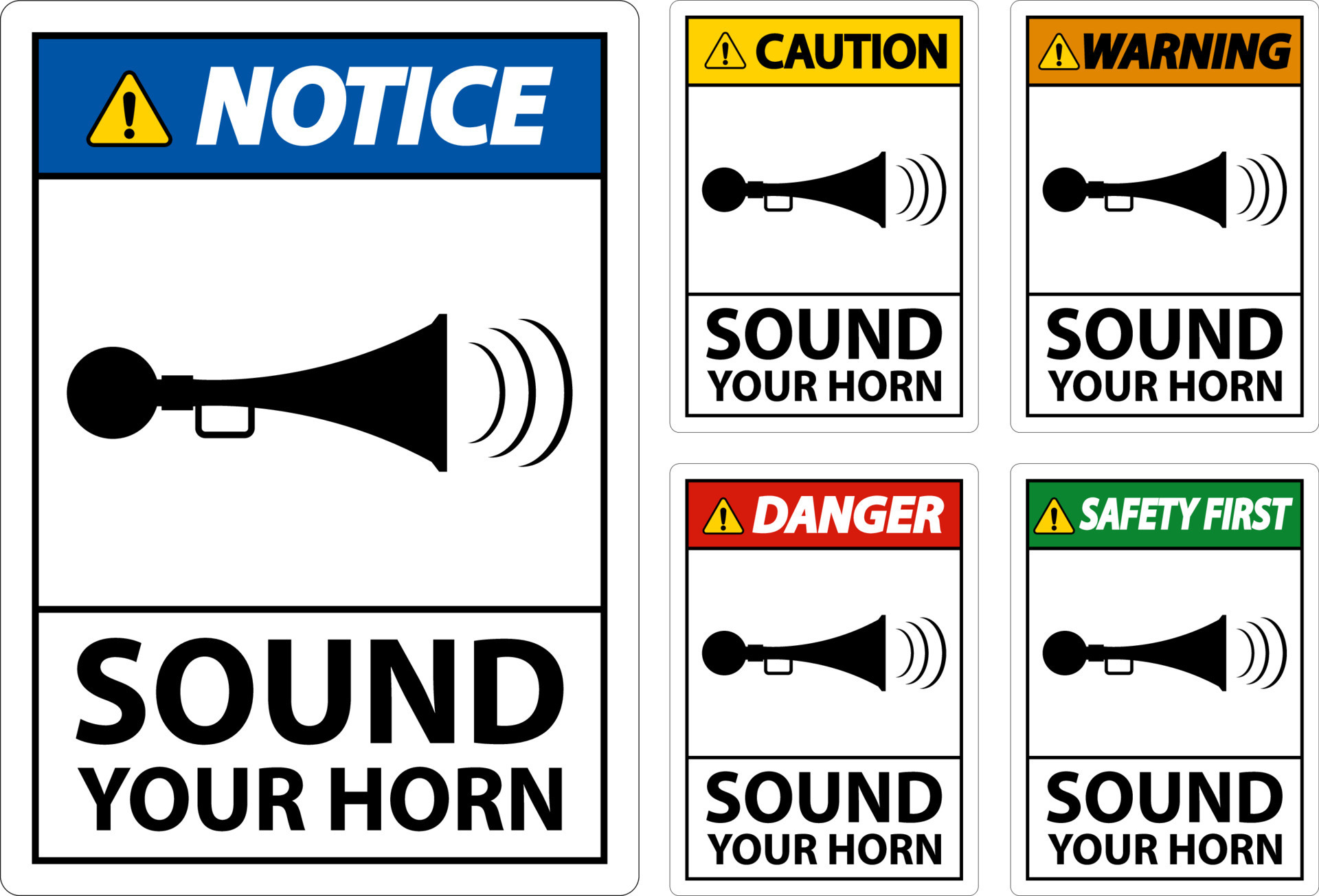 Caution Sound Your Horn Symbol Sign On White Background 20496061 Vector