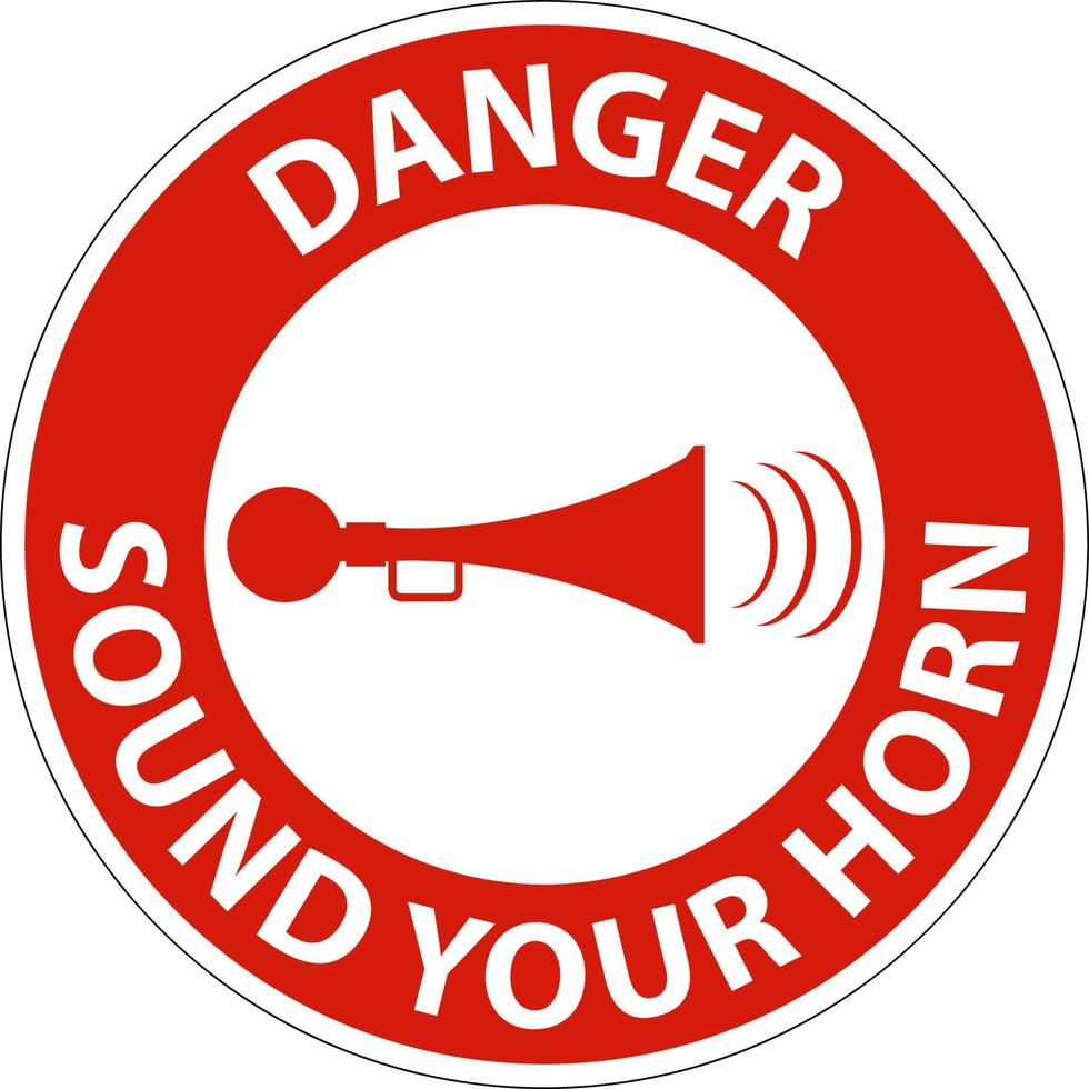 Danger Sound Your Horn Symbol Sign On White Background vector