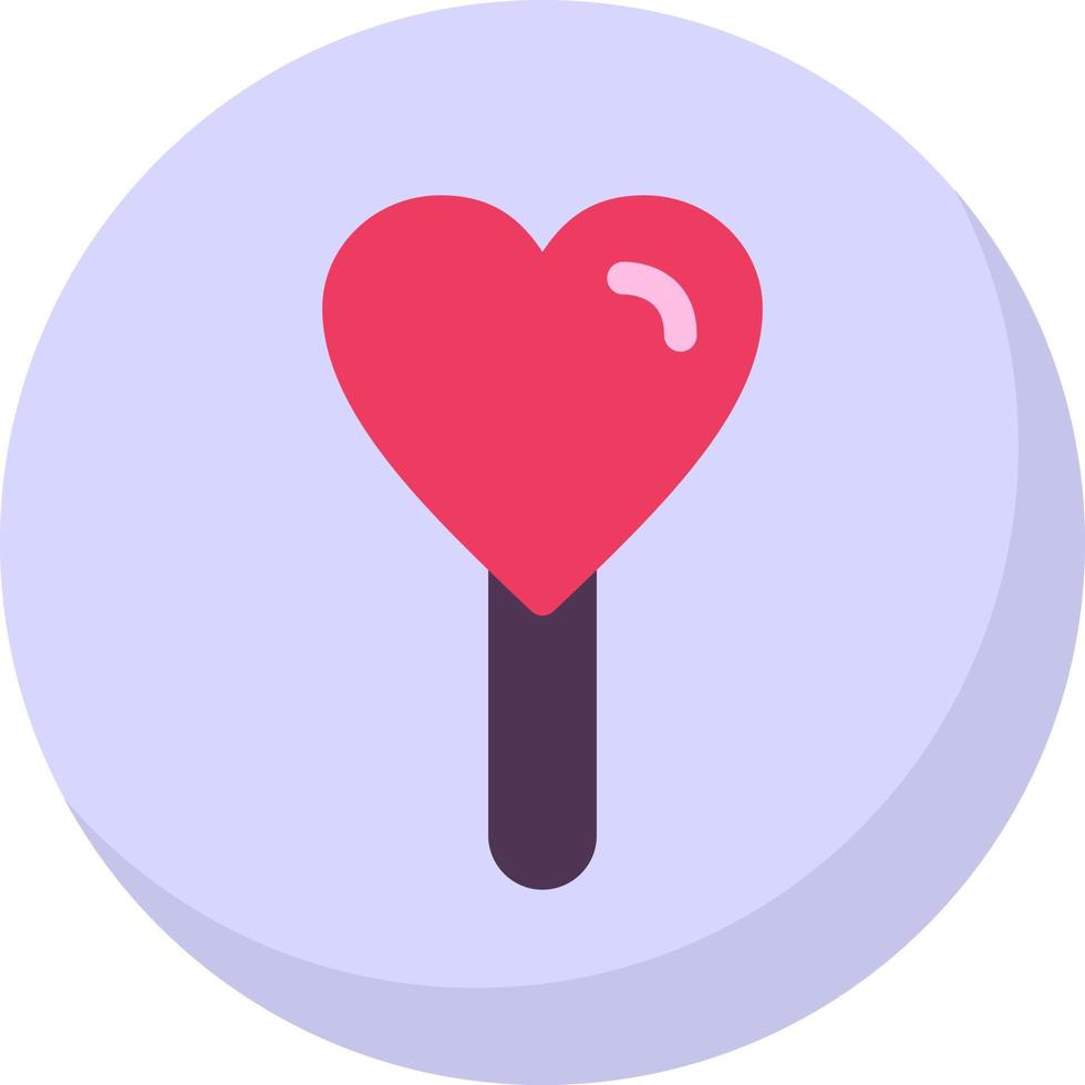 diseño de icono de vector de piruleta de corazón