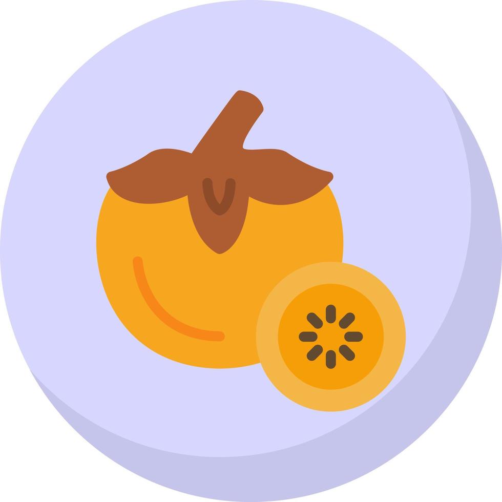 Persimmon Vector Icon Design