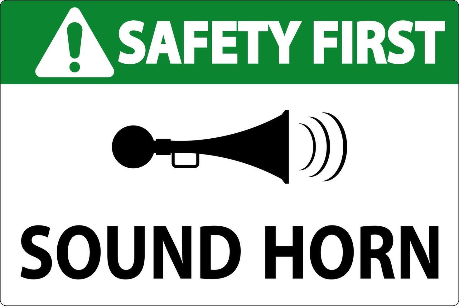 Safety First Sound Your Horn Symbol Sign On White Background 20496170