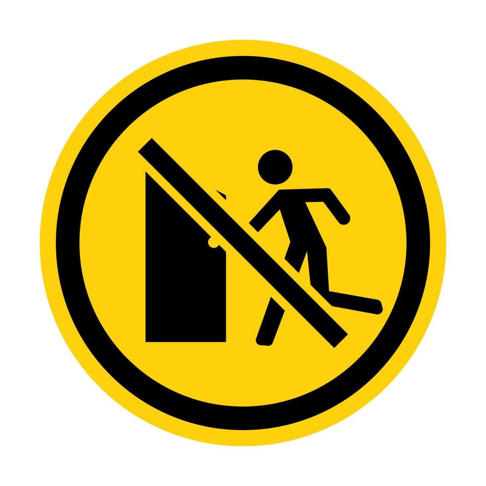 No Exit Sign On White Background vector