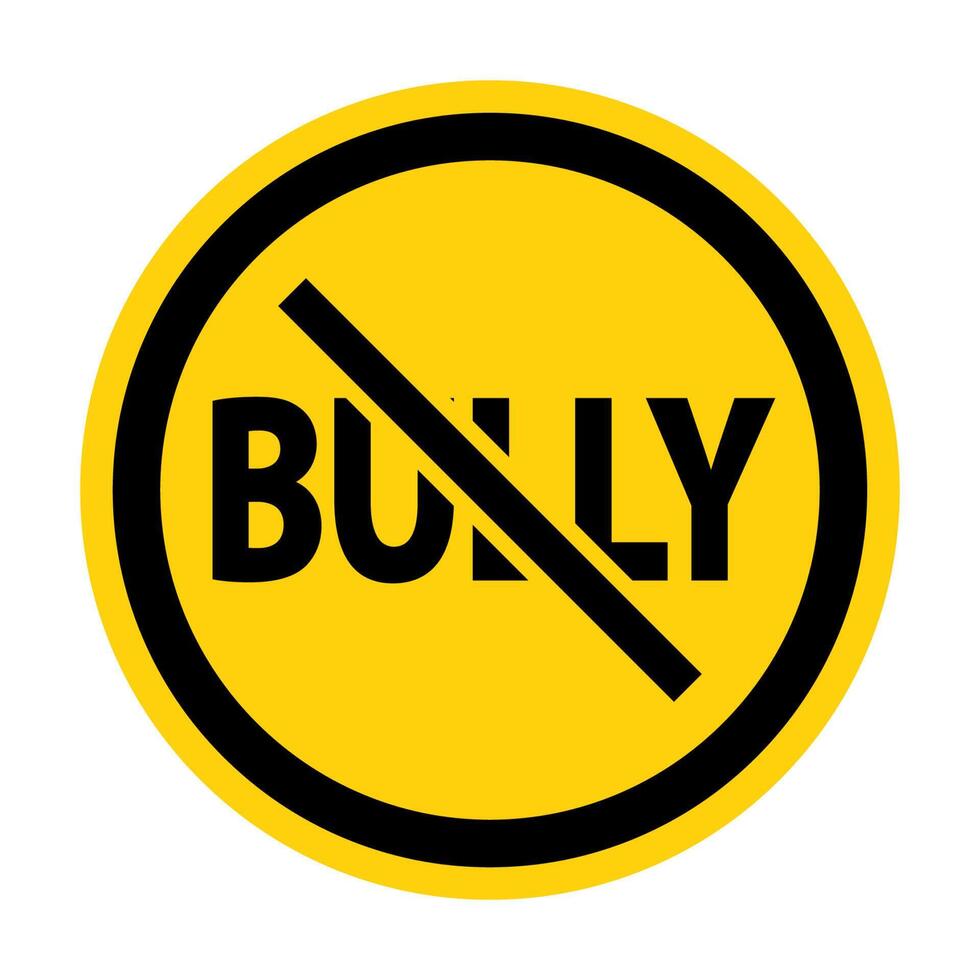 Bullying Sign, No Bully vector