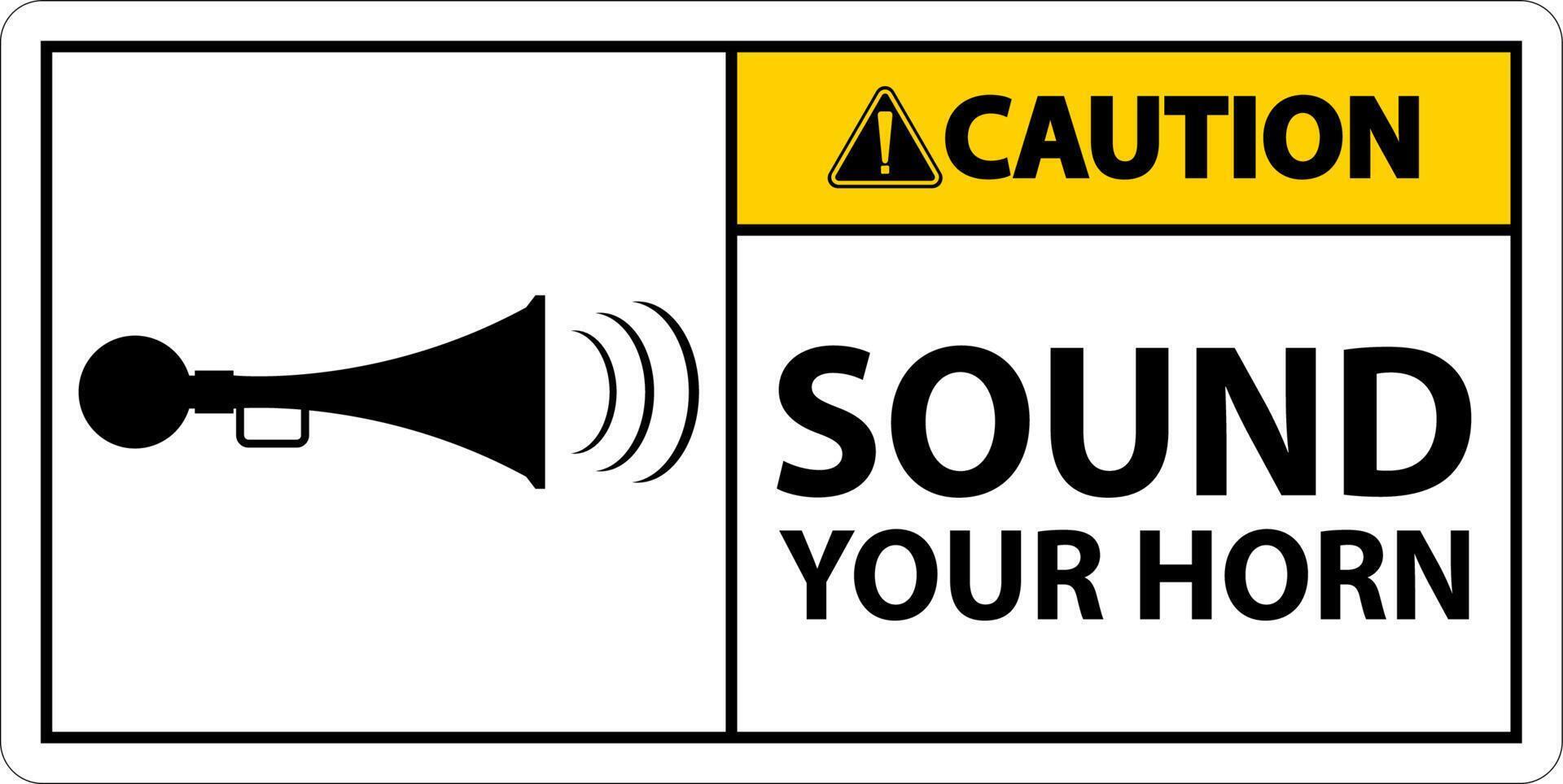 Caution Sound Your Horn Symbol Sign On White Background vector