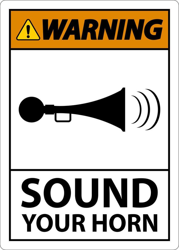 Warning Sound Your Horn Symbol Sign On White Background vector