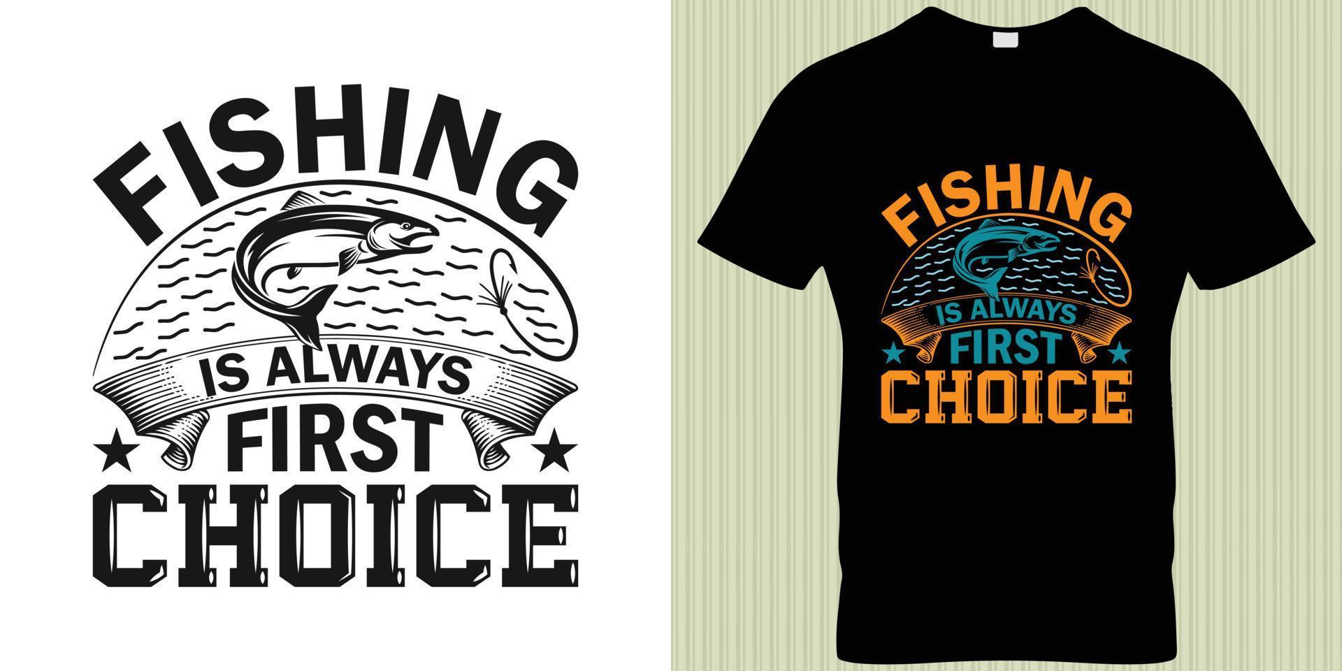 Fishing vector t-shirt design samples with illustration of a fish and a fishing.