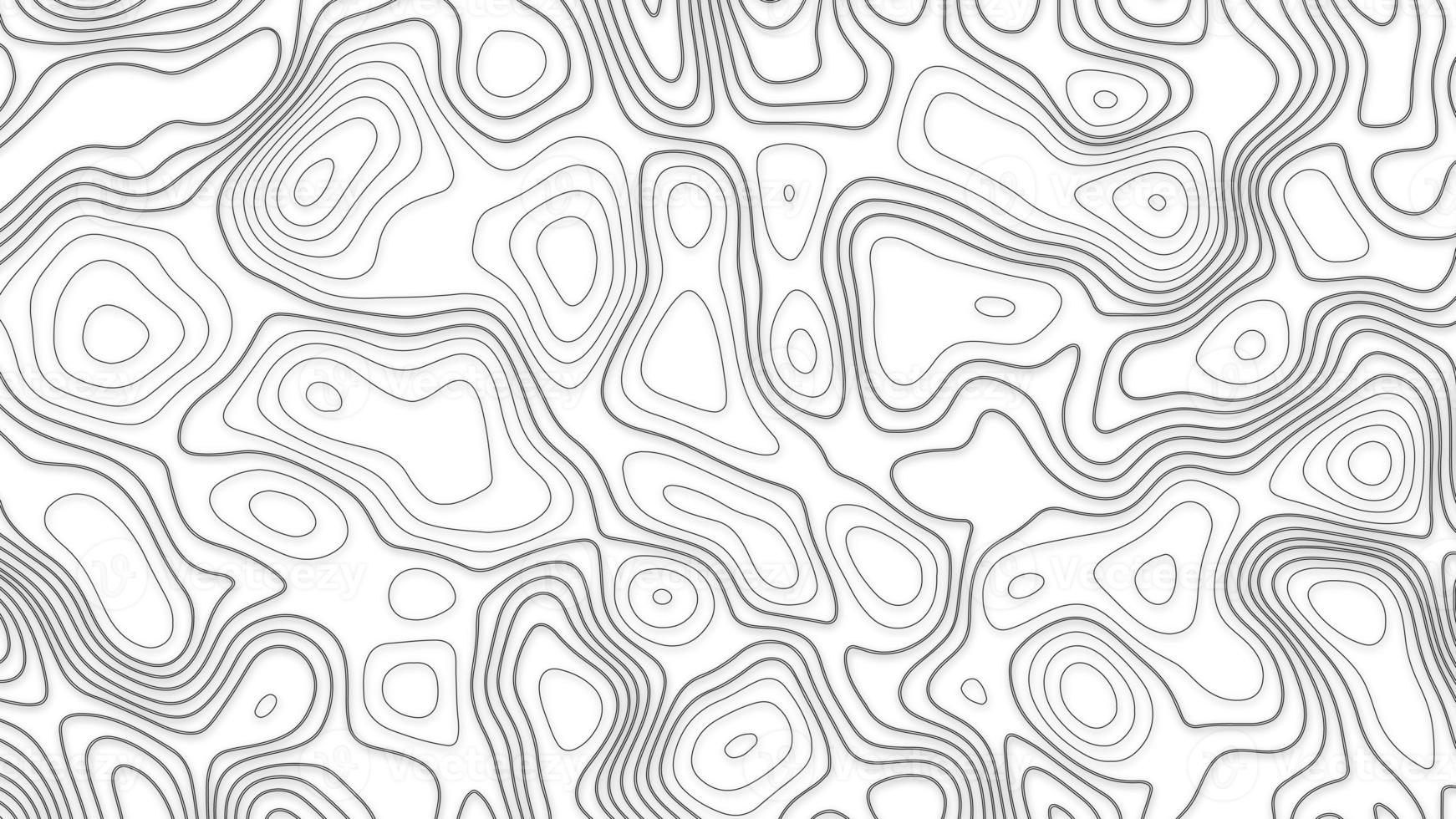 Abstract topographic contours map background. Geographic mountain relief. Modern blank detailed topographic contour map subtle white background. photo