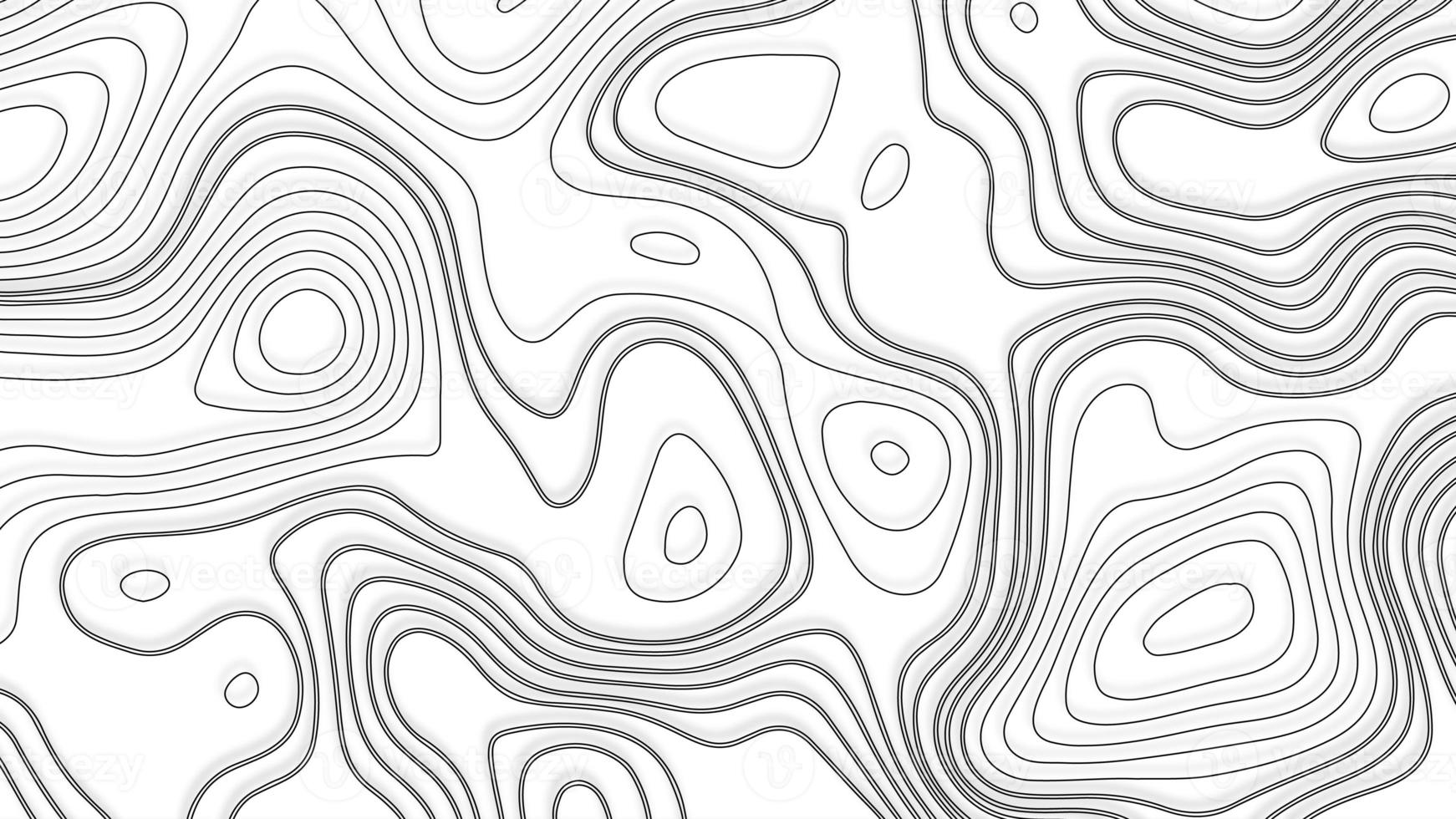 Abstract Blank Detailed Topographic Contour Map Subtle White Vector Background. Geographic topographic map grid. Line map with elevation. Topographic Cartography. Topographic Map. Topographic Relief. photo