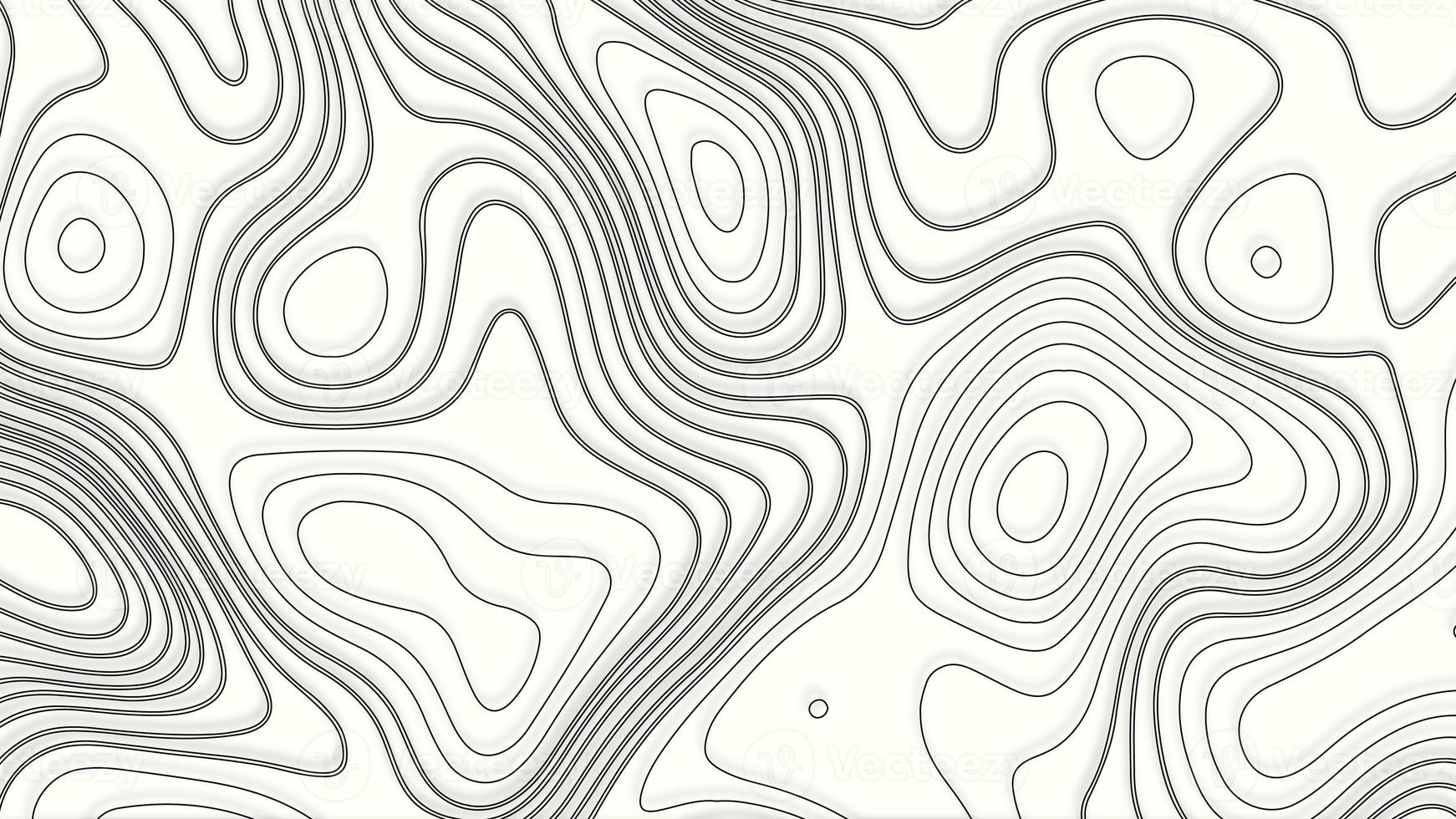 Abstract topographic contours map background. Geographic mountain relief. Modern blank detailed topographic contour map subtle white background. photo