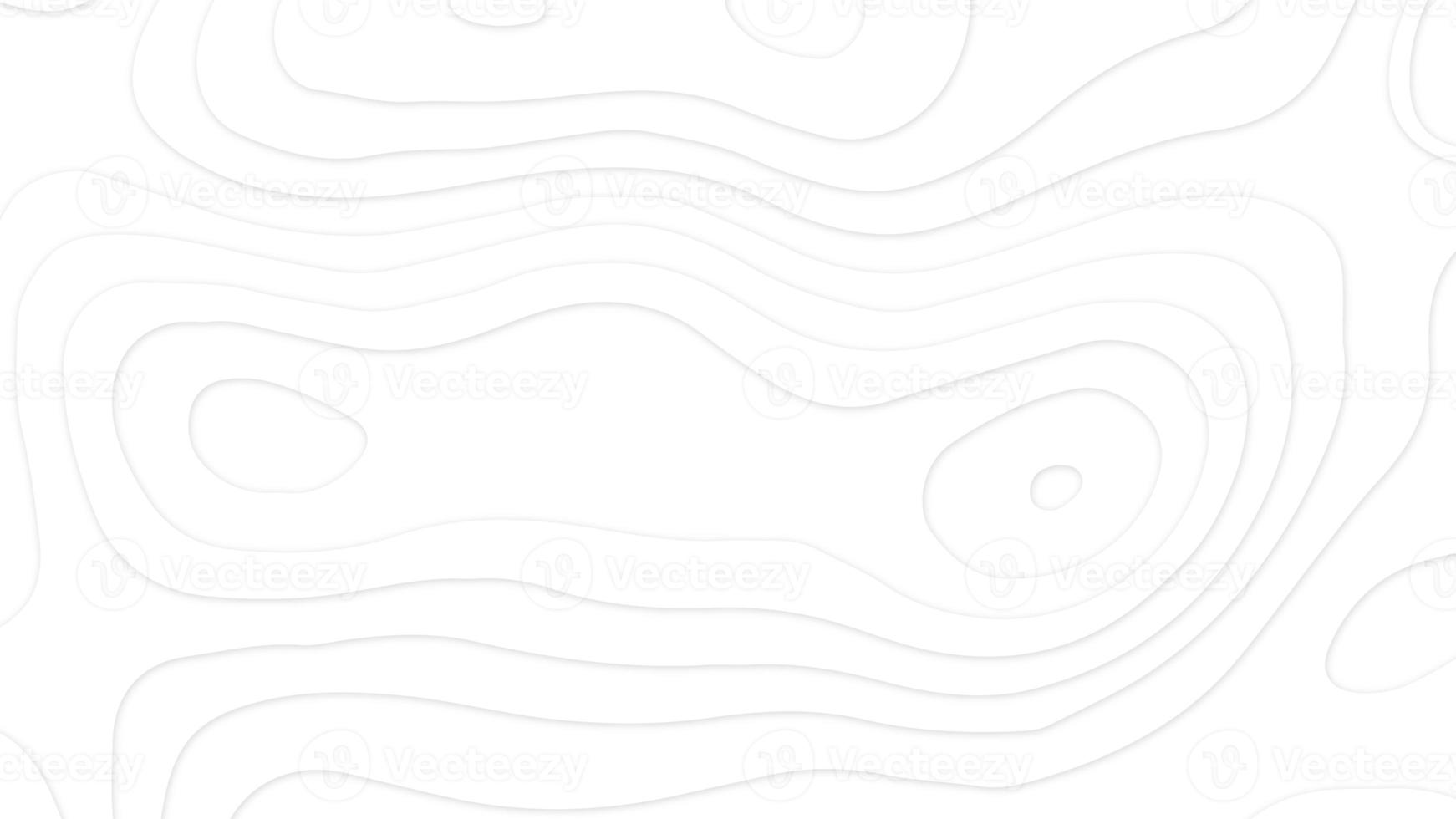 White paper cut white background. Abstract realistic papercut decoration textured with wavy layers and shadow. Topographic contour map abstract tech motion graphic design. photo