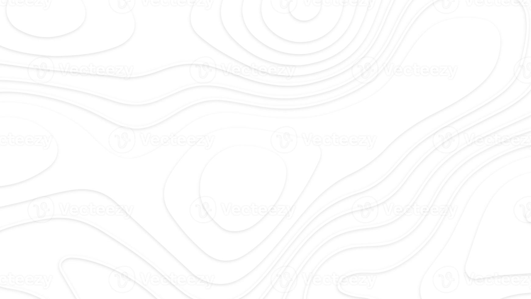 White paper cut white background. Abstract realistic papercut decoration textured with wavy layers and shadow. Topographic contour map abstract tech motion graphic design. photo
