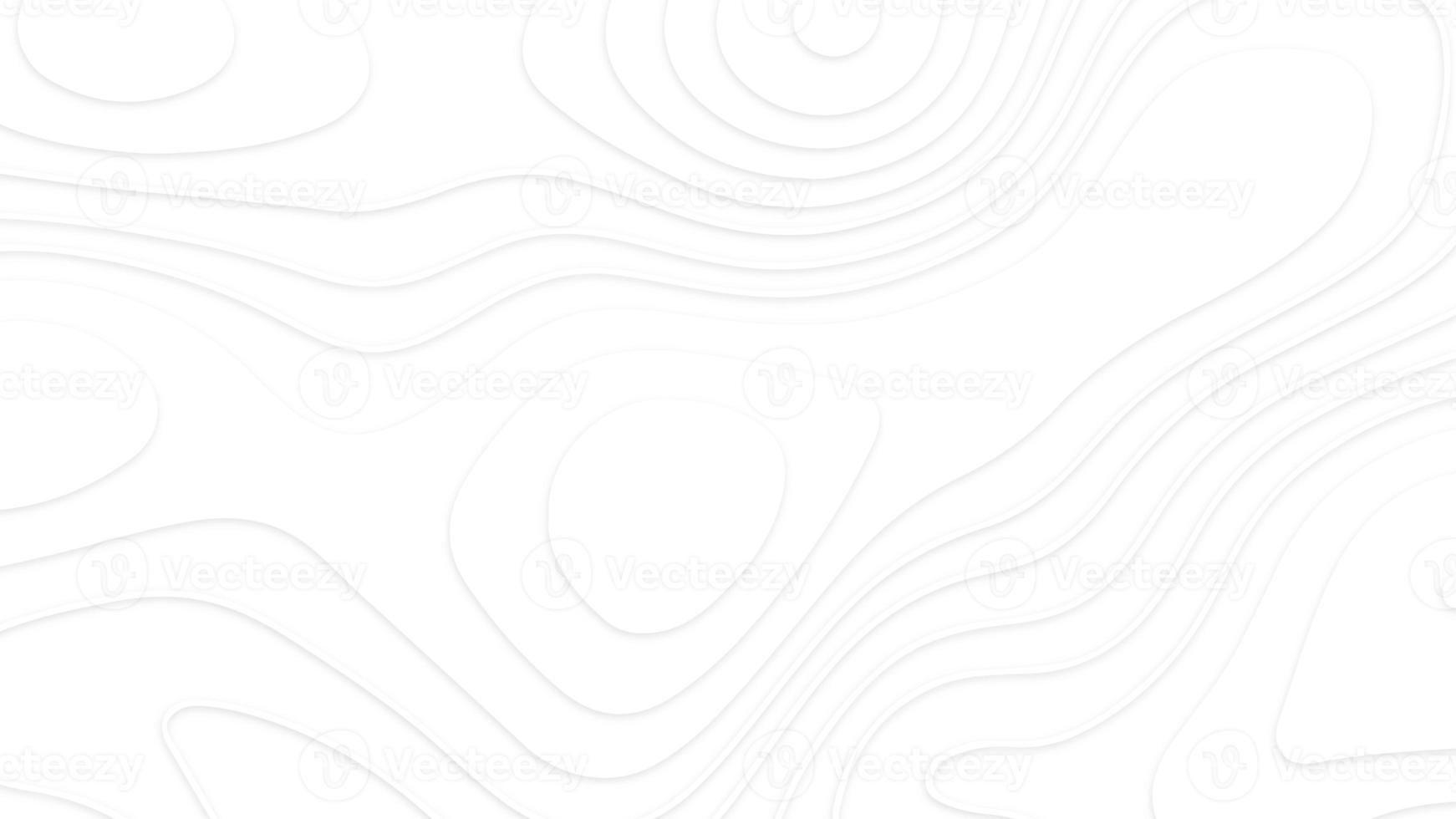 White paper cut white background. Abstract realistic papercut decoration textured with wavy layers and shadow. Topographic contour map abstract tech motion graphic design. photo