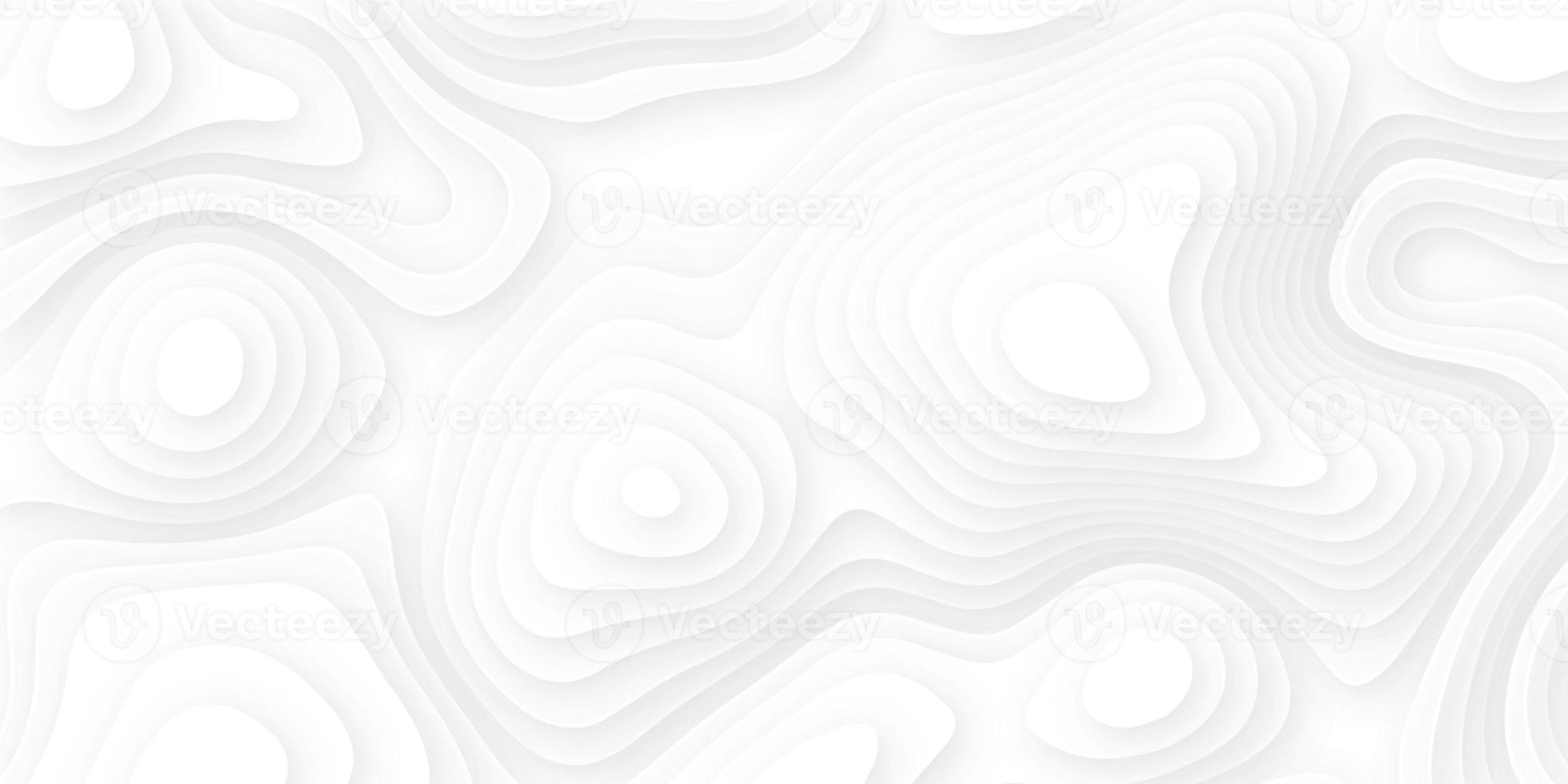 Abstract smooth origami shape paper cut. White realistic paper cut wave curve overlap background decoration texture. photo
