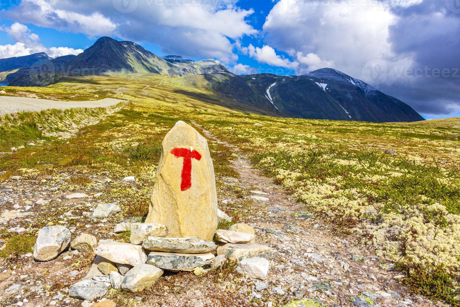 Beautiful mountain and landscape nature panorama Rondane National Park Norway. photo