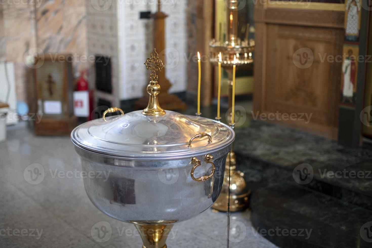 Font for Orthodox baptism of babies. Preparing for the baptism of children photo