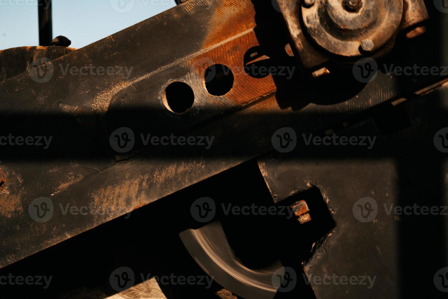 oil pump close-up details. Oil industry equipment. photo
