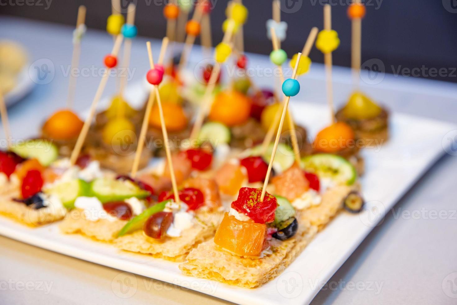 buffet table with snacks for guests 20497875 Stock Photo at Vecteezy