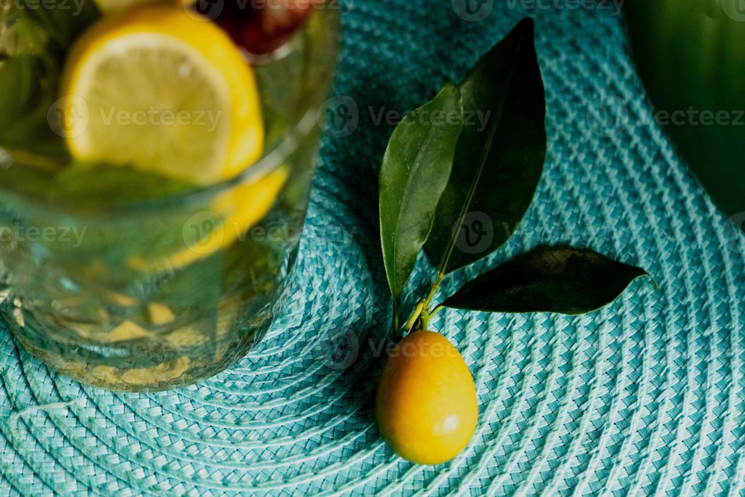 green tea with cinnamon close up photo
