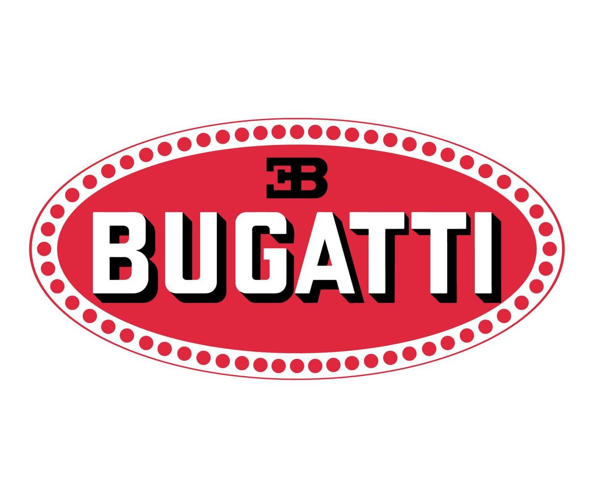 Bugatti Brand Logo Symbol Design French cars Automobile Vector Illustration