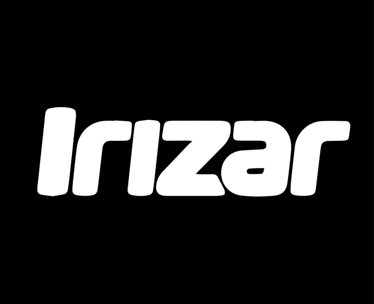 Irizar Brand Logo Car Symbol Name White Design Spanish Automobile Vector Illustration With Black Background