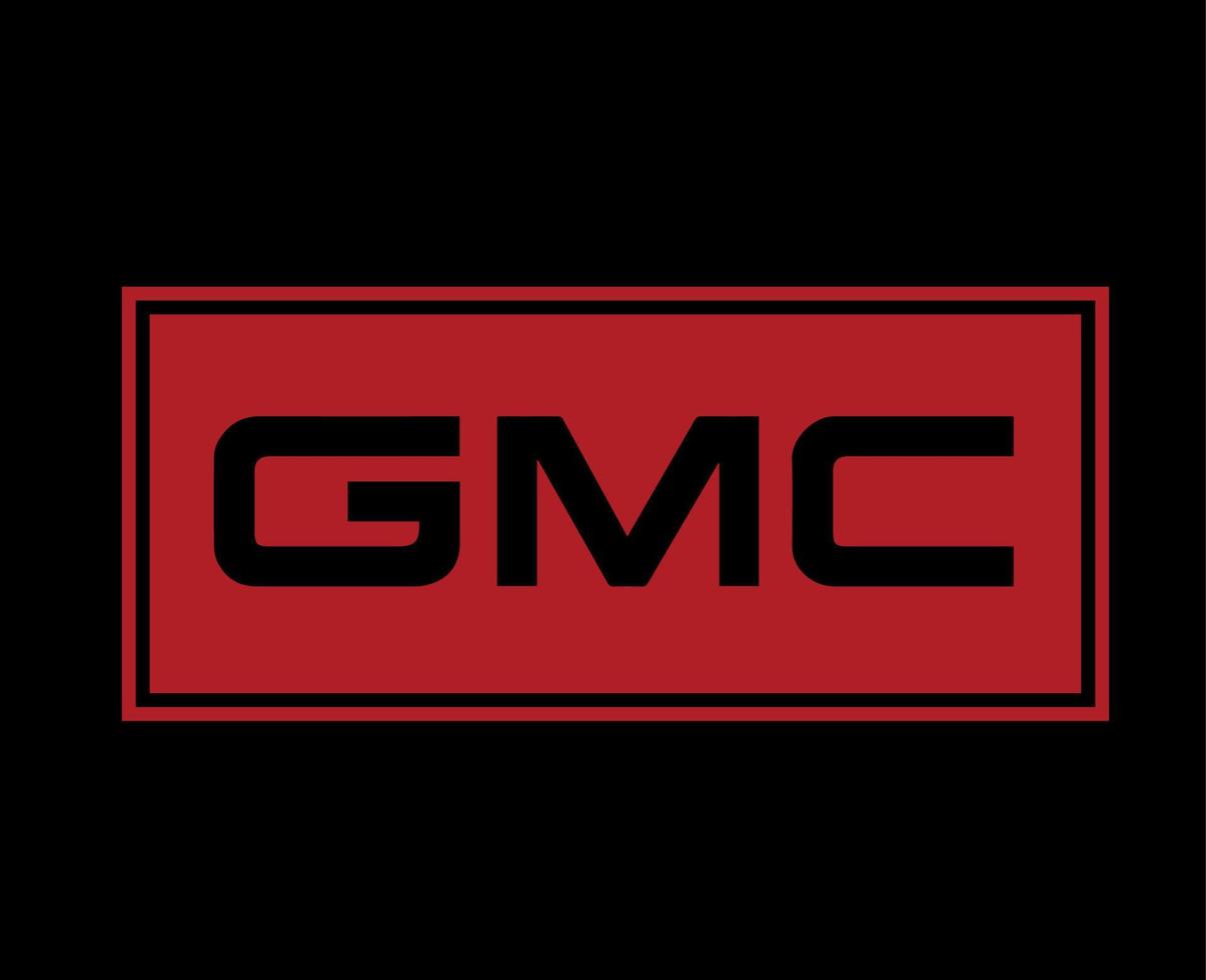 GMC Brand Logo Car Symbol Design USA Automobile Vector Illustration With Black Background