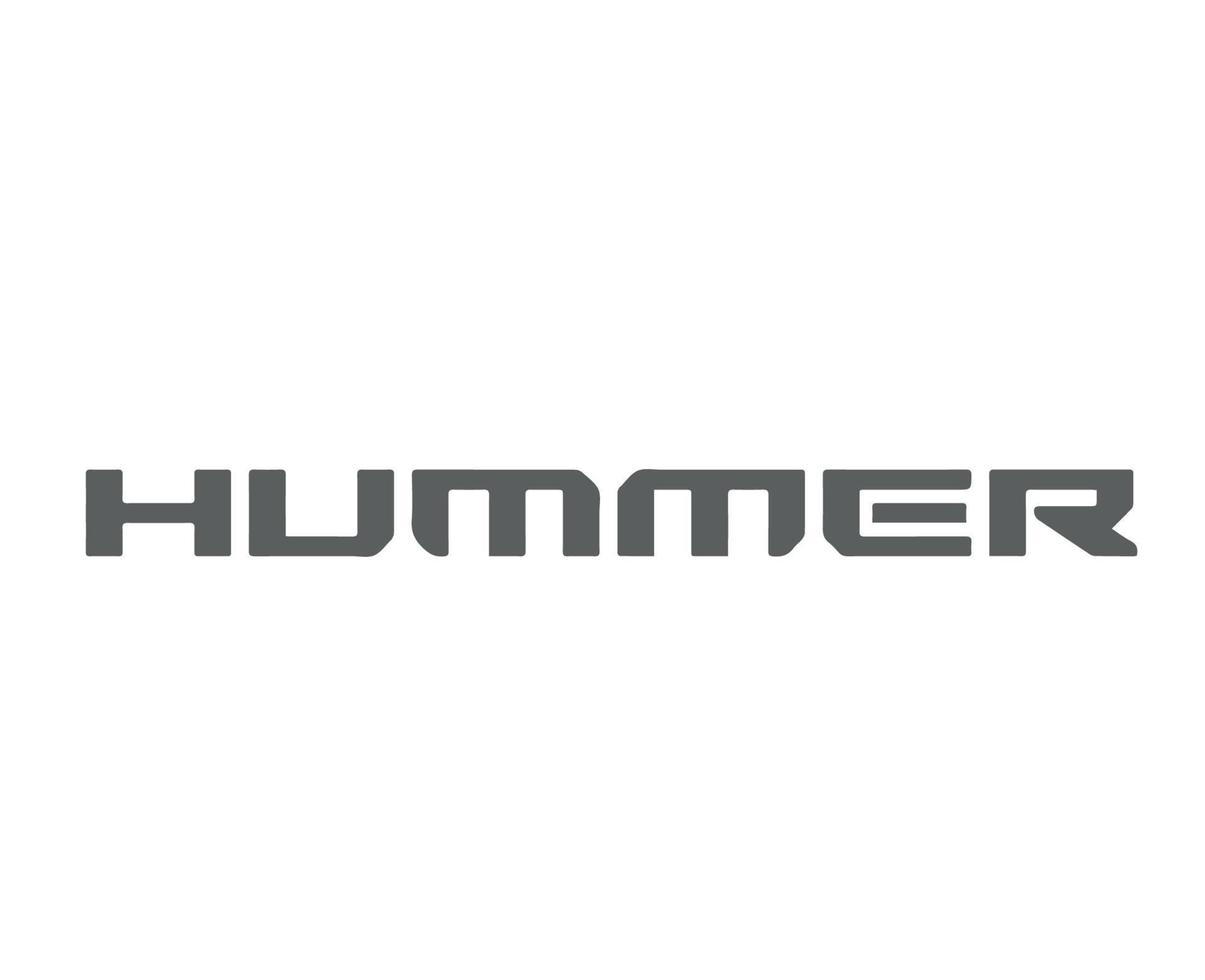 hummer logo marca símbolo nombre gris diseño Estados Unidos coche automóvil vector ilustración