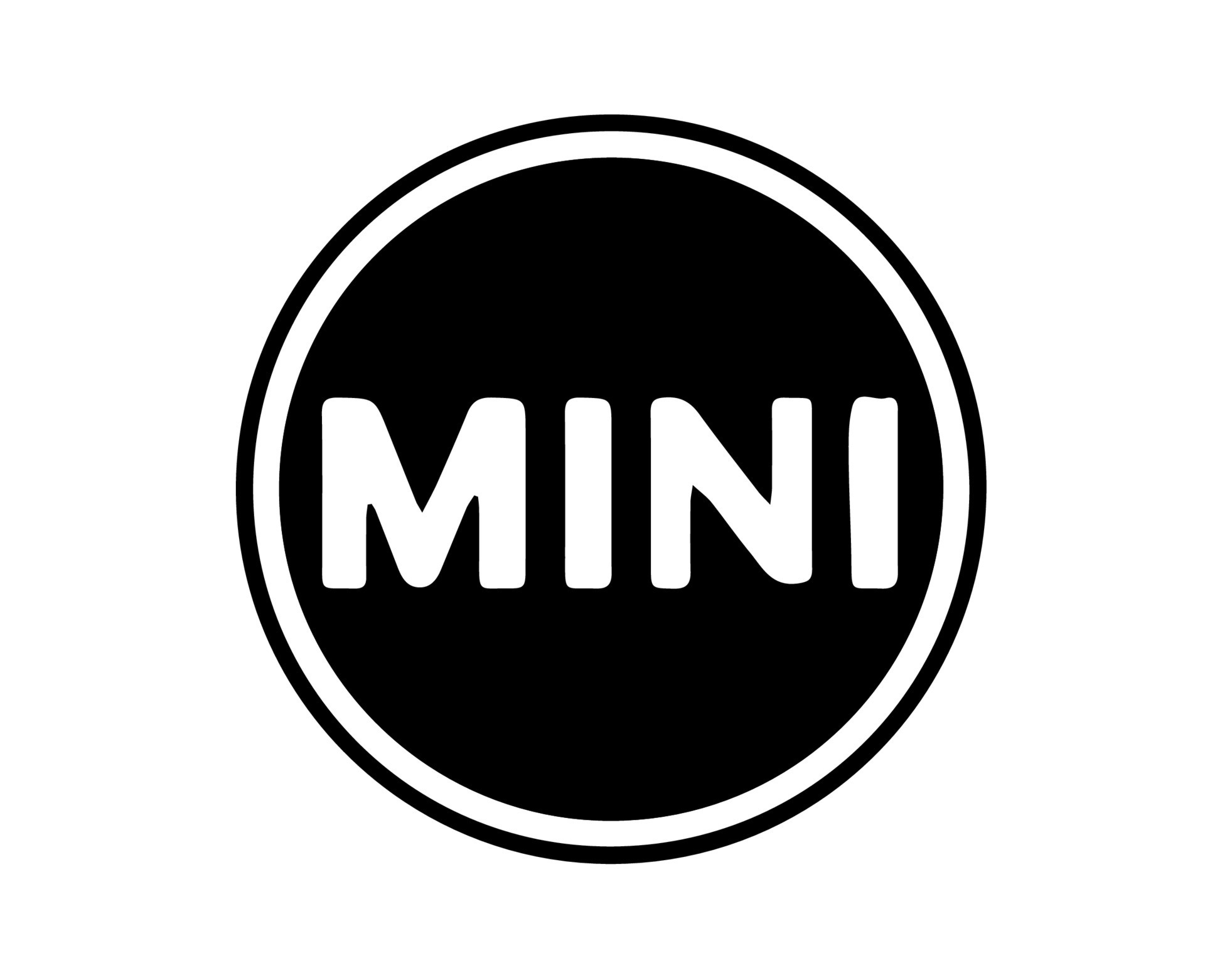 Mini Logo Brand Symbol Name Black Design german Car Automobile Vector
