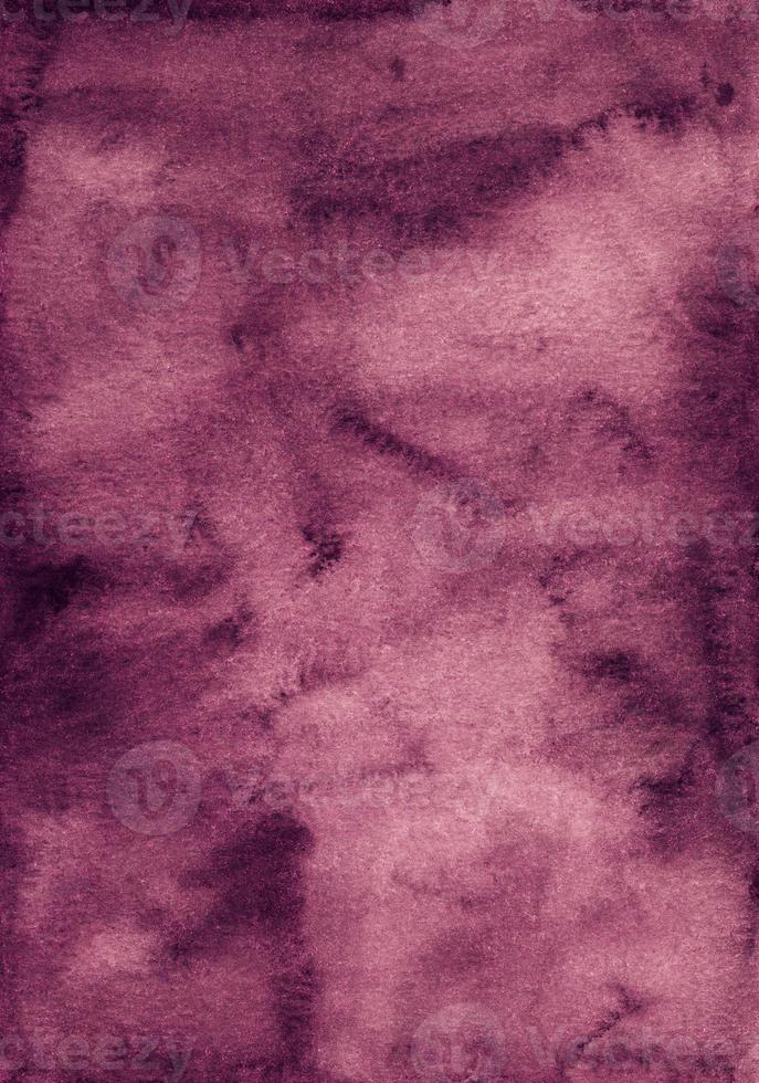 Watercolor dark crimson background texture. Aquarelle abstract old deep dusty red backdrop. Hand painted photo