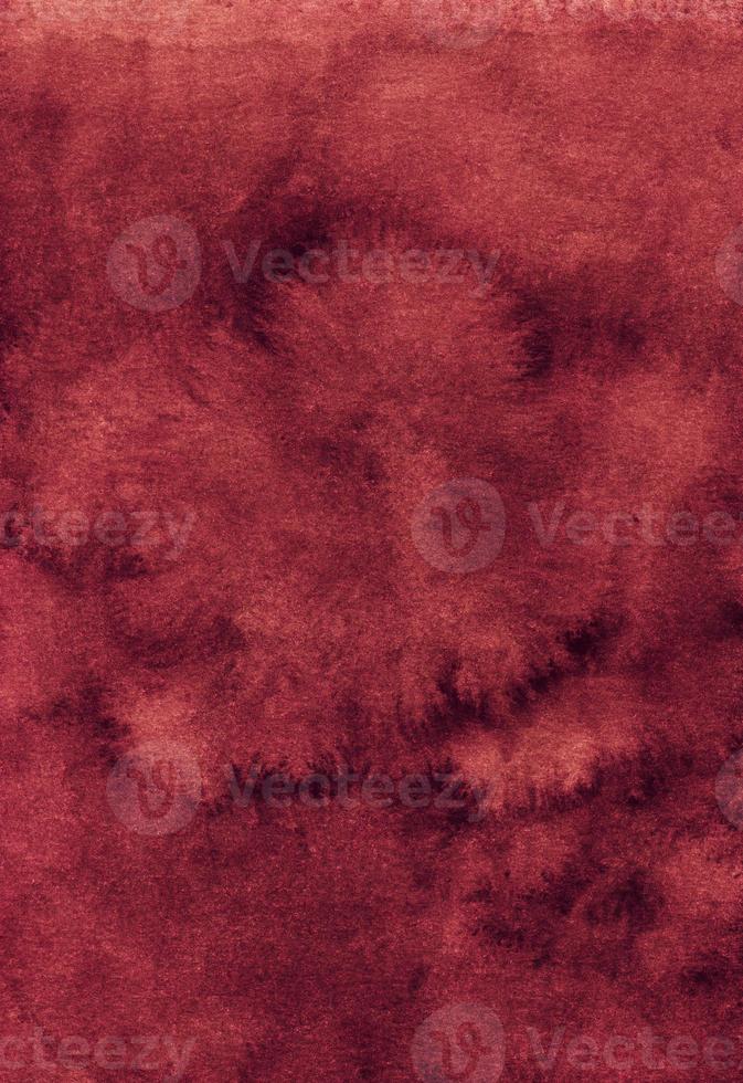Watercolor deep red background texture. Aquarelle abstract old dark red backdrop. photo